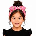 Bembika Bow Headband For Baby Girl Hair Accessories For Girls Turban Headband For Babies Dark Pink
