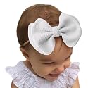 Bembika Bow Headband For Baby Girl Hair Accessories For Girls Baby Headband For Girls White