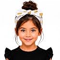 Bembika Bow Headband For Baby Girl Hair Accessories For Girls Turban Headband For Babies White