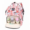 BEMBIKA Diaper Bags For Mom And Dad Kids Diaper Bags For Travel Backpack With Small Bottle Pouch For Multi-Function Waterproof And Large Capacity-(Peach)