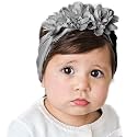 Bembika Floral Headband For Baby Girl Hair Accessories For Girls Headband For Babies Grey