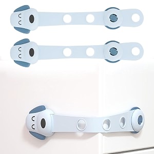 bembika furniture safety locks for kids child safety lock for fridge drawers cupboard cabinet window safety multifunction accessories adjustable lock for baby and infants blue - 2 pcs