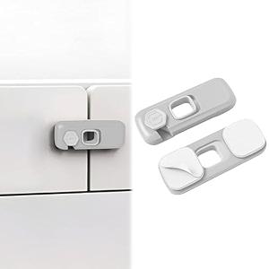 bembika furniture safety locks for kids child safety lock for fridge drawers cupboard cabinet window safety multifunction accessories buckle lock for baby and infants white - 2 pcs