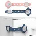 Bembika Furniture Safety Locks for Kids, Child Safety Lock for Fridge, Drawers, Cupboard, Cabinet, Window Safety Multifunction Accessories Adjustable Lock for Baby and Toddlers - 2 Pcs