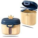 BEMBIKA Milk Powder Storage Container with Scoop and Leveller First Feed Box For Kids Travel Friendly Multi - Functional Meal Box - Yellow (240 g)