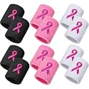 Bememo 12 Pack Breast Cancer Awareness Wristbands Bulk Pink Ribbon