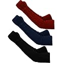 Bememo 3 Pairs Arm Warmers Long Fingerless Gloves Knit Wrist Women