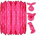 Bememo 40 Pieces Soft Curlers Hair Rollers Overnight, Rose Red