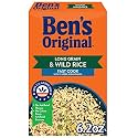 BEN'S ORIGINAL Long Grain Rice and Wild Rice, Fast Cook Rice, 6.2 OZ Box (Pack of 12)