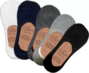 ben  hawk men solid pedsfootieno-show pack of 5