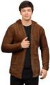 RUGH879ZW6J6HZWZ Men Jacket Style Full Sleeve Brown Shrug