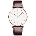 BEN NEVIS Watch, Mens Watch, Minimalist Fashion Simple Wrist Watch Analog Date with Leather Strap