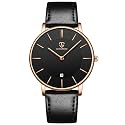 BEN NEVIS Watch, Mens Watch, Minimalist Fashion Simple Wrist Watch Analog Date with Leather Strap
