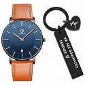 BEN NEVIS Watch, Mens Watch, Minimalist Fashion Simple Wrist Watch Analog Date with Leather Strap