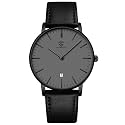 BEN NEVIS Watch, Mens Watch, Minimalist Fashion Simple Wrist Watch Analog Date with Leather Strap