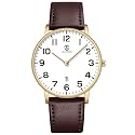 BEN NEVIS Watch, Mens Watch, Minimalist Fashion Simple Wrist Watch Analog Date with Leather Strap