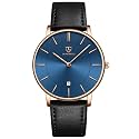 BEN NEVIS Watch, Mens Watch, Minimalist Fashion Simple Wrist Watch Analog Date with Leather Strap