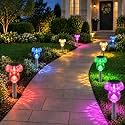 Benany Solar Lights Outdoor, 8 Pack Mushroom Lights Outside Waterproof, Solar Powered LED Lighting for Garden, Yard, Landscape, Path, Pathway, Lawn, Walkway, Driveway, Backyard Decor (Color Changing)