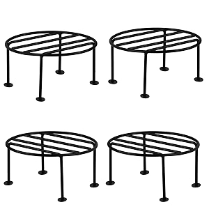 benavji balcony garden iron plant stand terrace display rack for outdoor pot holder weatherproof amp stylish design pack of 4