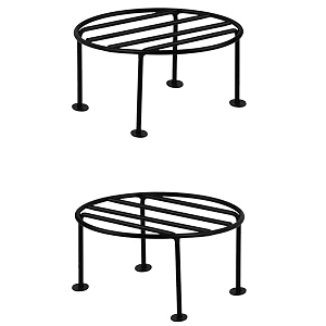 benavji balcony garden iron plant stand terrace display rack for outdoor pot holder weatherproof amp stylish design pack of 2