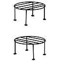 BENAVJI Balcony Garden Iron Plant Stand Terrace Display Rack for Outdoor Pot Holder, Weatherproof &amp; Stylish Design Pack of 2