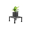 BENAVJI Pack of 1 Black Plant Stands for Home, Outdoor, Balcony Metal Stands for Decorations (Plants Not Included) Size- 24 Inch L &amp; 8.5 Inch W Plant Stand