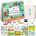 BenBen Busy Book for Toddlers 3-5, Pre-Assembled, 30 Pages, Airplane Toys