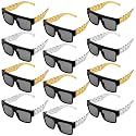 Bencailor 12 Pack Halloween Fashion Square Sunglasses for Women Men