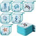 Bencailor 12 Pcs Christmas Coastal Pot Holders with Pocket