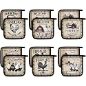 Bencailor 12 Pcs Christmas Pot Holders with Pocket, Chicken Rooster