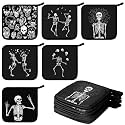 Bencailor 12 Pcs Halloween Gothic Pot Holders with Pocket, Skull