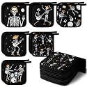 Bencailor 12 Pcs Halloween Skull Pot Holder with Pocket, Music Dance