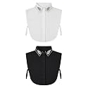 Bencailor 2 Pcs Rhinestone Fake Collar Dickey for Women False Half Shirt Blouse Detachable Collar