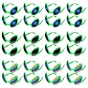 Bencailor 24Pack Alien Glasses with Lenses Halloween Sunglasses for Cosplay