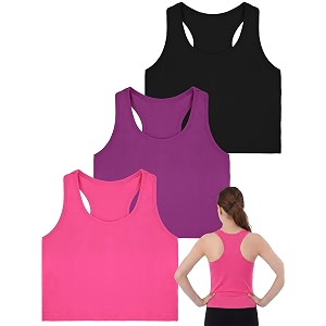Bencailor 3 Pcs Girls Dance Tank Top