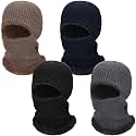 Bencailor 4 Pcs Winter Face Mask for Men Balaclava Ski Mask Winter Knitted Fleece Thermal Face Mask for Women Cold Weather