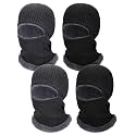 Bencailor 4 Pcs Winter Face Mask for Men Balaclava Ski Mask Winter Knitted Fleece Thermal Face Mask for Women Cold Weather
