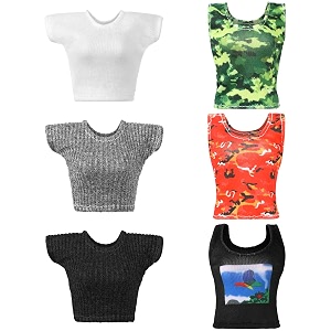 bencailor 6 pcs doll clothes for 118 inch cool style camouflage color
