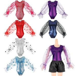 bencailor 6 pcs doll clothes for 118 inch vivid style neon color