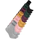 Bencailor Cotton Toe Sock for Women Men Quarter-Crew