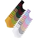 Bencailor Cotton Toe Sock for Women Men Quarter-Crew