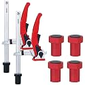 Bench Dog Clamp for Woodworking 3/4" Dog Hole, 2 Pack Quick-Ratchet Bench Clamps with 19mm Non-Slip Bench Dogs, Heavy-Duty Chrome Vanadium, Compatible with MFT Tables and Workbenches