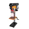 Bench Drill Machine, 10inch 12-Speed Benchtop Drill Press Stand, Chuck 3-16mm, Table Top Drill Press for Iron, Aluminum, Wood, Plastic Plate (10inch)