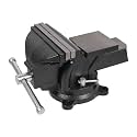 Bench Vise Heavy Duty 6-Inch, 360° Swivel Base with Anvil Clamp Cast Steel,Table Clamp Woodworking Vice,Multipurpose Workbenchw for Drilling, Pipe Cutting,Woodworking-Black