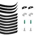 Bendable LED Track 10-Pack, 3.3FT/1M Black Bendable Aluminum LED Channel with Diffuser Cover, Surface Mount Curved Arc Profile Housing for Wall & Ceiling, Fits up to 12.5mm Wide LED Strip Lights