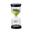BendJoy® 30 Minute Sand Timer Plastic Small Hourglass | Kitchen Timer Clock for Cooking, Classroom & Board Games, Green 30-Min Sand Clock (4.4 x 9.8cm)