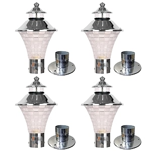 BENE Geruit Outdoor Lamp with Base Stand