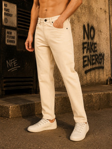 Bene Kleed Regular Men Beige Jeans