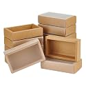 BENECREAT 12Packs Large Rectangle Brown Kraft Boxes Heavy Duty Gift Box with Clear PVC Windows 5.9x3x1.5 for Party Favor Treats, Bakery, Jewelry, Wedding Gift Packaging