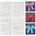 BENECREAT 4 Sheets Bow Water Soluble Embroidery Stabilizers, 36pcs Embroidery Paper with Pre-Printed Sewing Embroidery Stabilizers for Embroidery Hand Sewing Lover Beginners